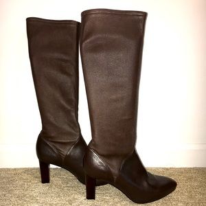 Cole Haan Tall Brown Heeled Boots